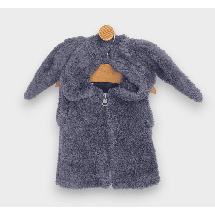 Rainy Бебешки елек с качулка Зайче 56-80 см. сив