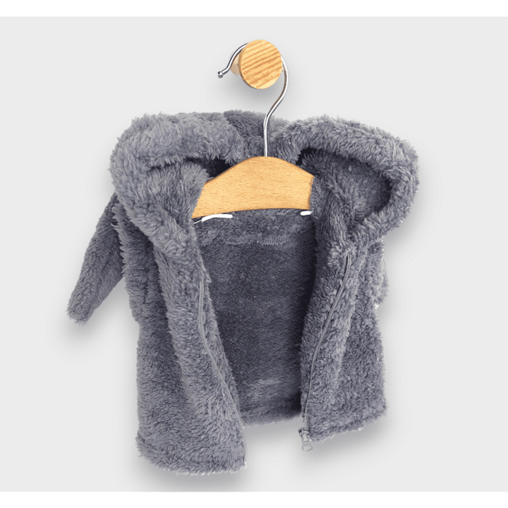 Rainy Бебешки елек с качулка Зайче 56-80 см. сив