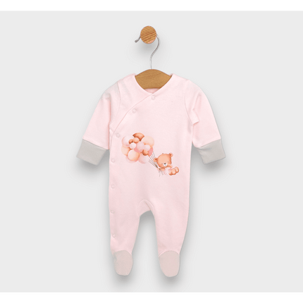 Rainy Бебешки гащеризон Мече с балони розов 48 - 62 см.