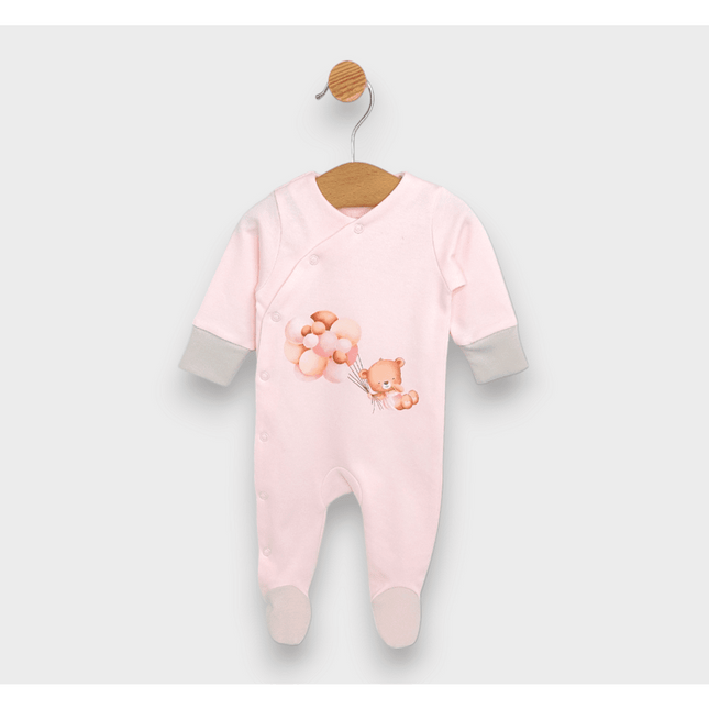 Rainy Бебешки гащеризон Мече с балони розов 48 - 62 см.