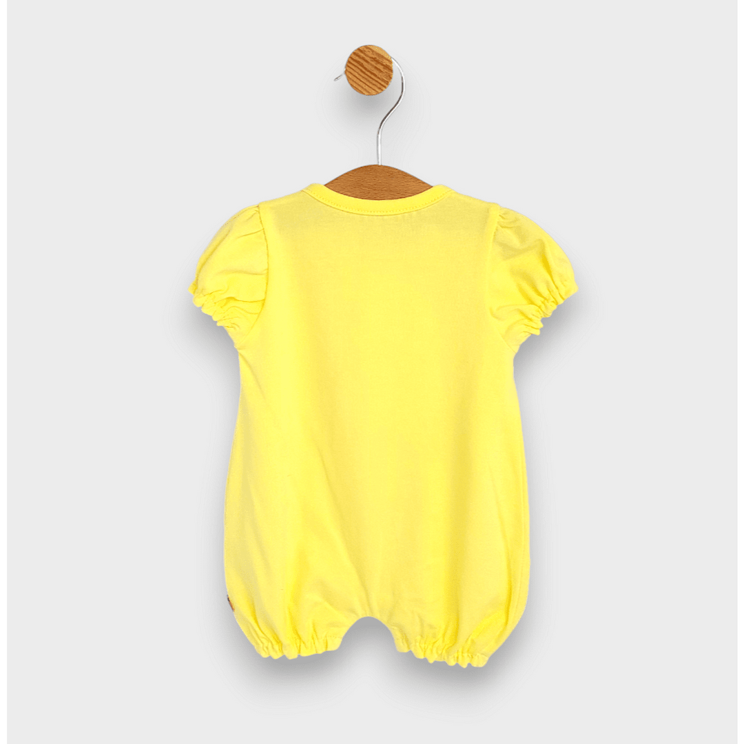 Rainy Бебешки гащеризон Ягодка с къс ръкав 56-80см. лимон