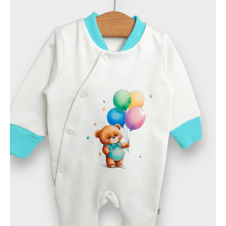 Rainy Бебешки гащеризон Bear with balloons 56 - 80 см. мента