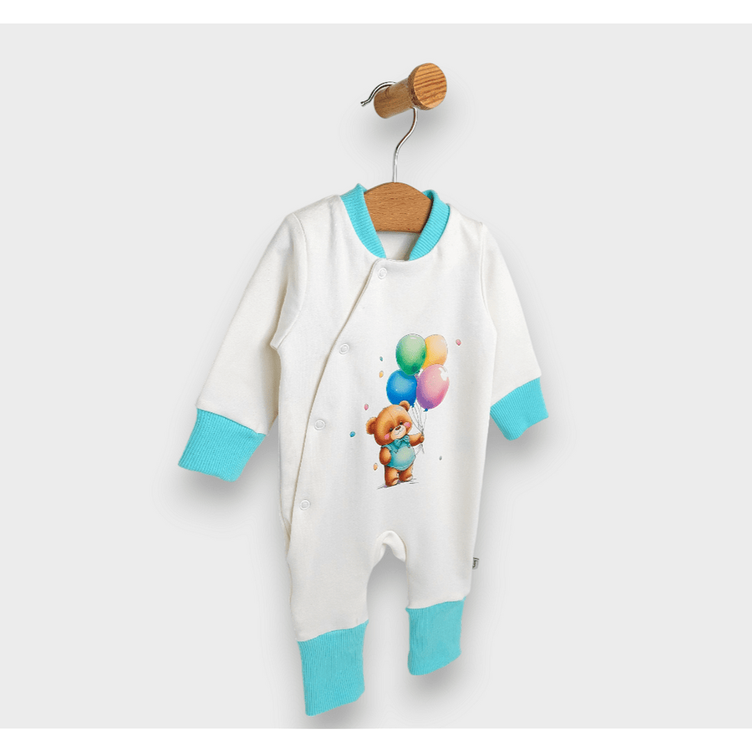 Rainy Бебешки гащеризон Bear with balloons 56 - 80 см. мента