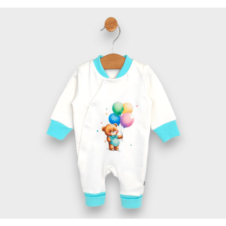 Rainy Бебешки гащеризон Bear with balloons 56 - 80 см. мента