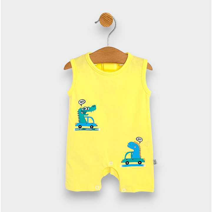 Rainy Бебешки гащеризон Hi, Dino 56-80см. лимон