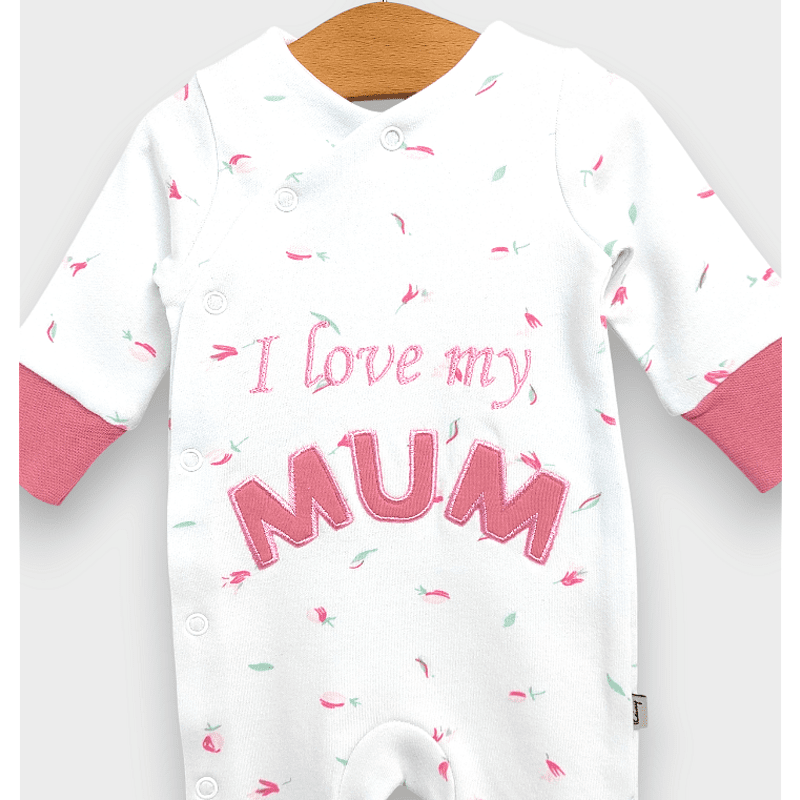 Rainy Бебешки гащеризон I love my mummy с дълъг ръкав 56-68см.