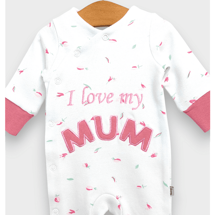 Rainy Бебешки гащеризон I love my mummy с дълъг ръкав 56-68см.