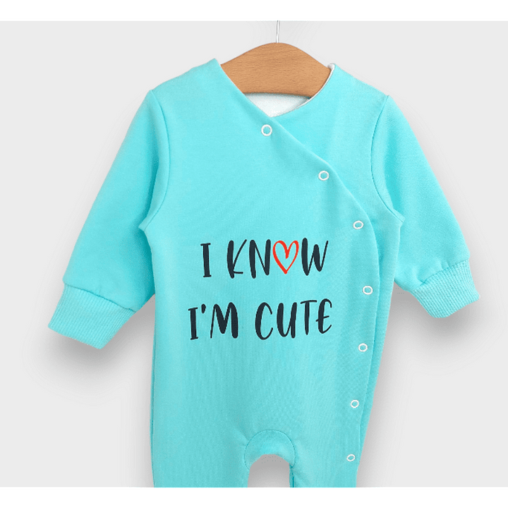 Rainy Бебешки гащеризон I'm cute 48 - 74 см. светлосин
