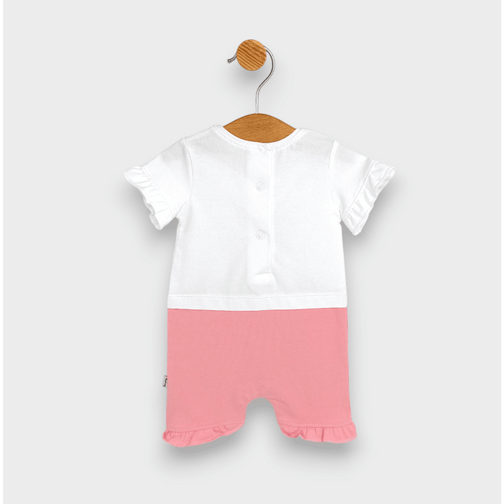 Rainy Бебешки гащеризон Коте с кексче 56-80см. бял/пудра