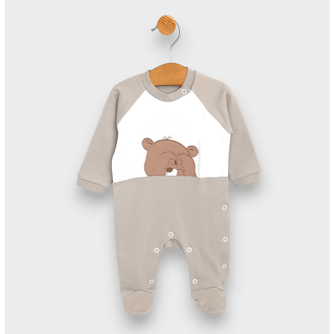 Rainy Бебешки гащеризон Love Bear с дълъг ръкав 56-68см.