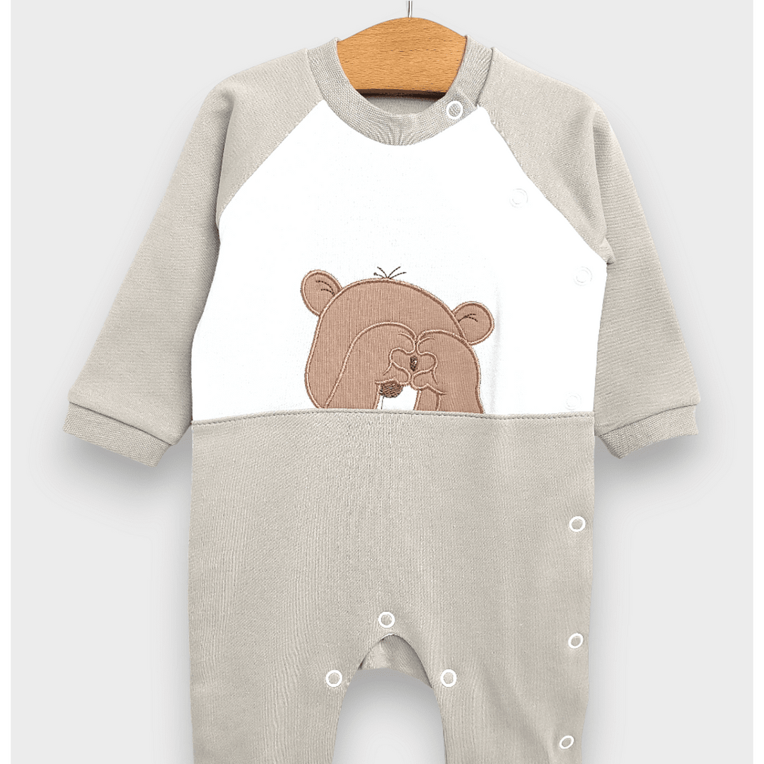 Rainy Бебешки гащеризон Love Bear с дълъг ръкав 56-68см.