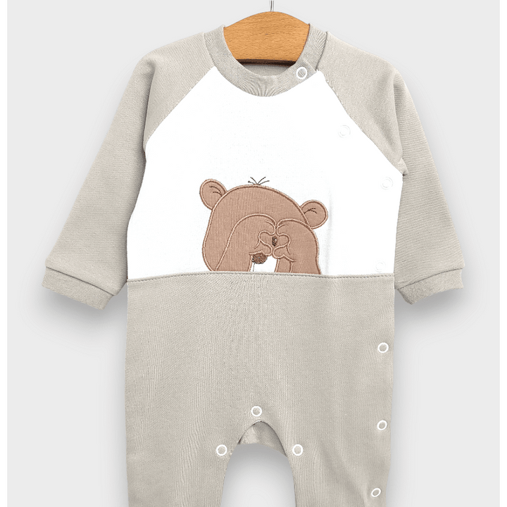 Rainy Бебешки гащеризон Love Bear с дълъг ръкав 56-68см.