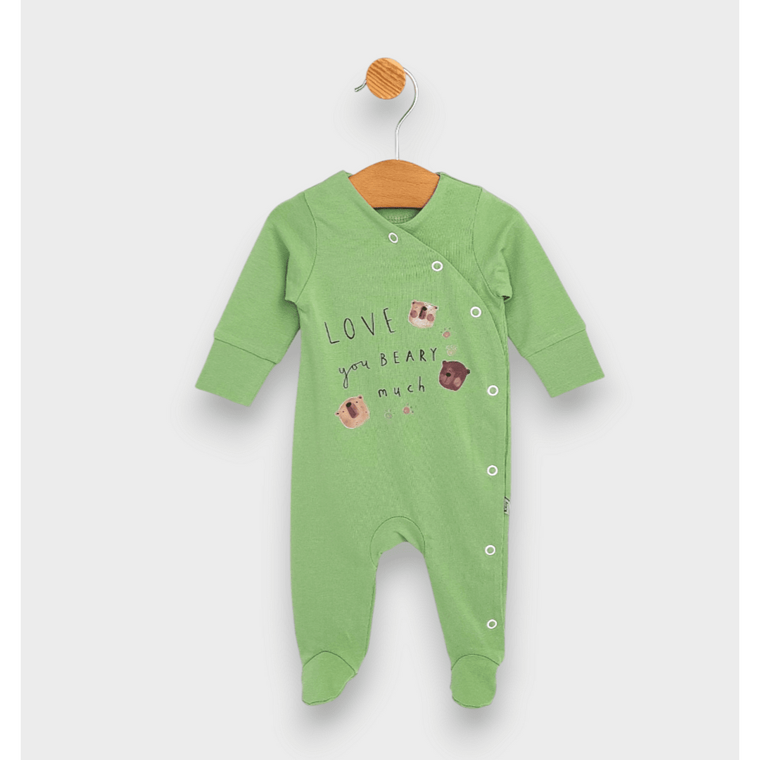 Rainy Бебешки гащеризон Love you Bearly с дълъг ръкав 56-74см. гора