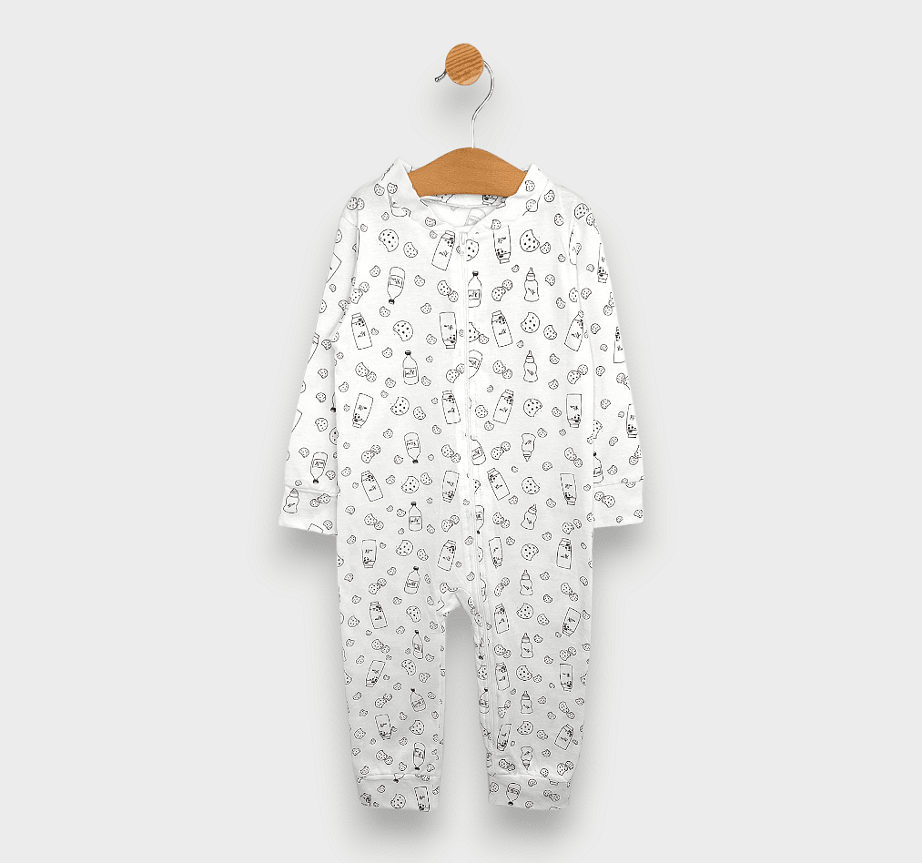 Rainy Бебешки гащеризон Milk с цип 48 - 86см. екрю