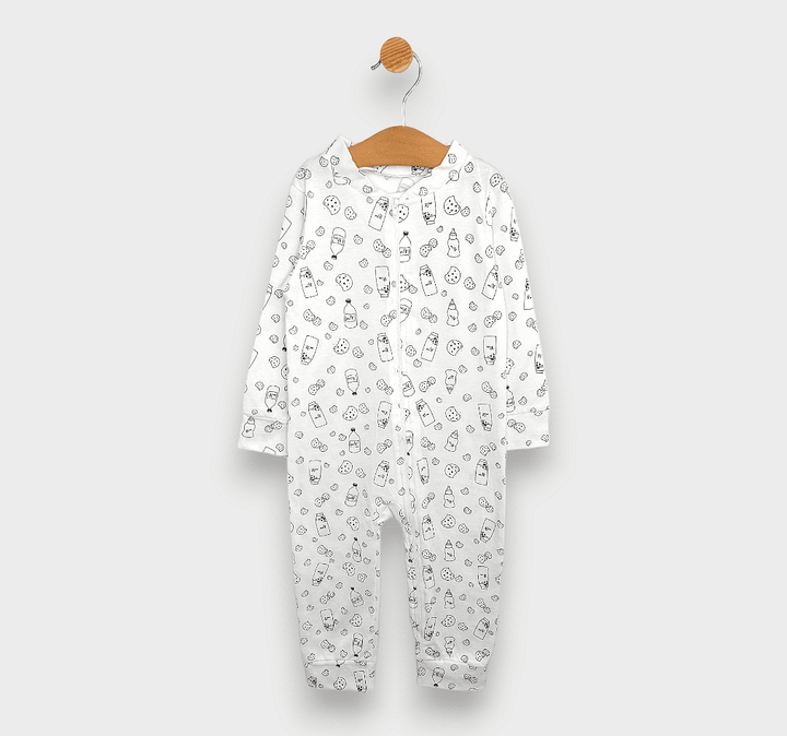 Rainy Бебешки гащеризон Milk с цип 48 - 86см. екрю