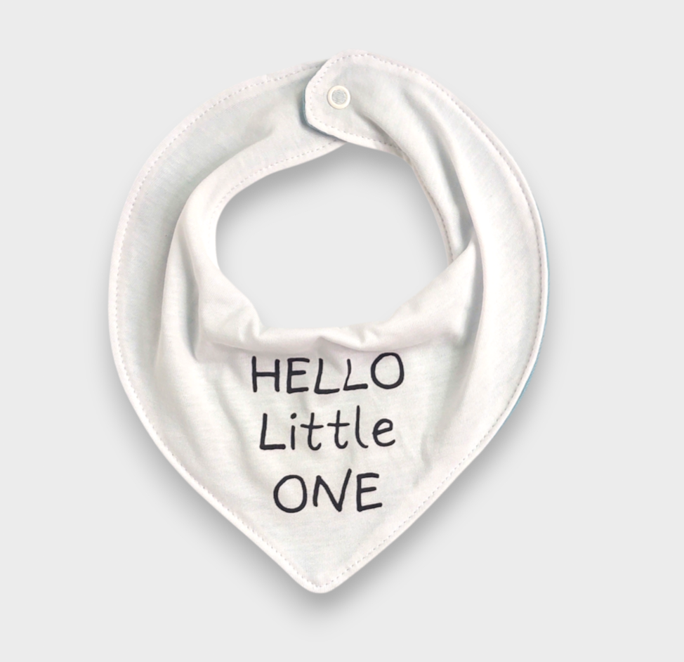 Rainy Бебешки гащеризон с бандана Hello little one с дълъг ръкав 56-68см. небе