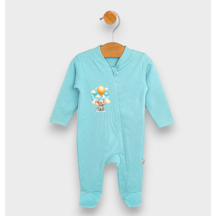 Rainy Бебешки гащеризон с цип 48 - 74 см. Слонче с балон аква