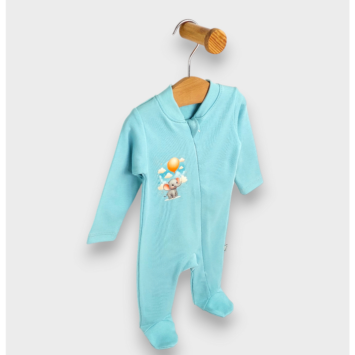 Rainy Бебешки гащеризон с цип 48 - 74 см. Слонче с балон аква