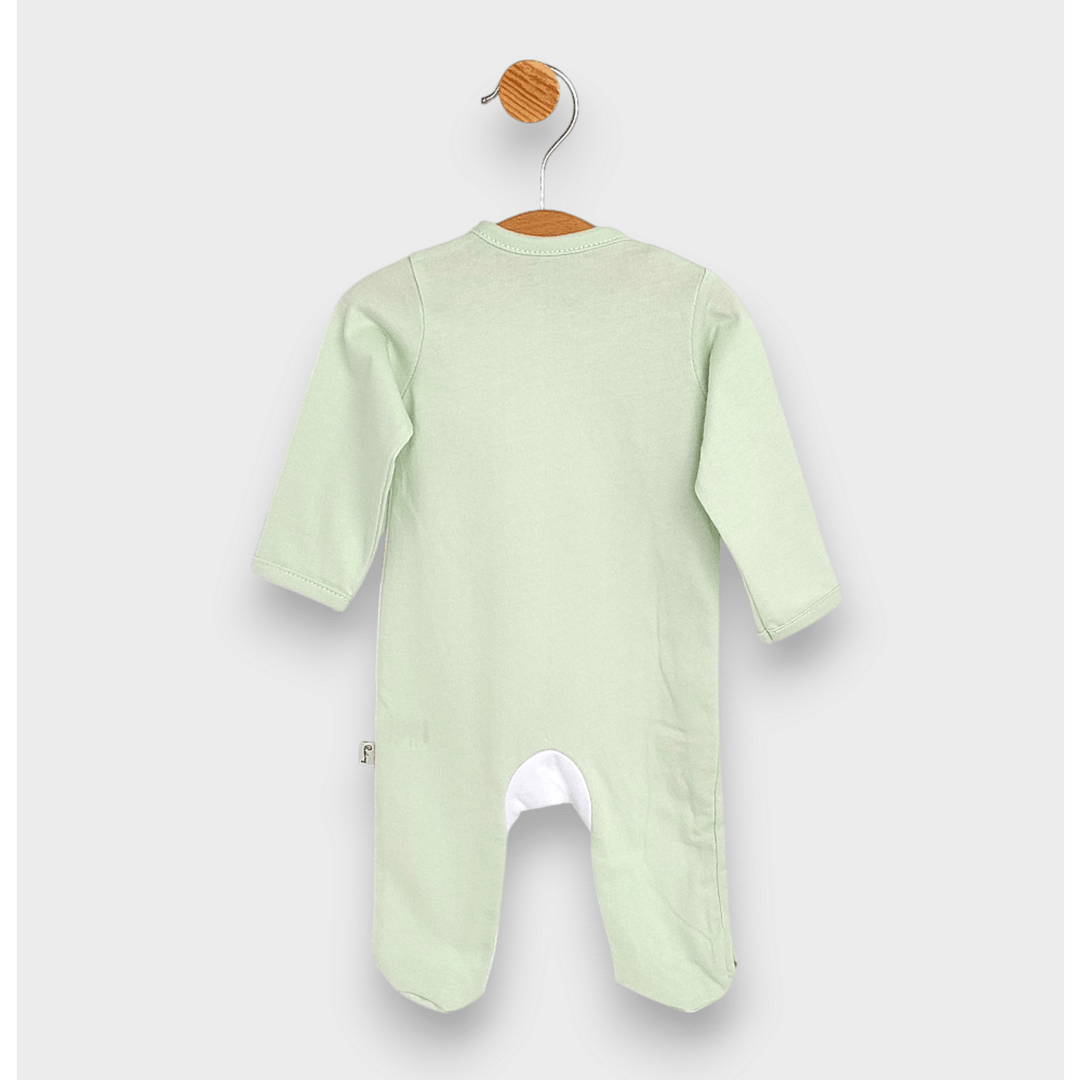 Rainy Бебешки гащеризон с дълъг ръкав 48-62см. Green bear