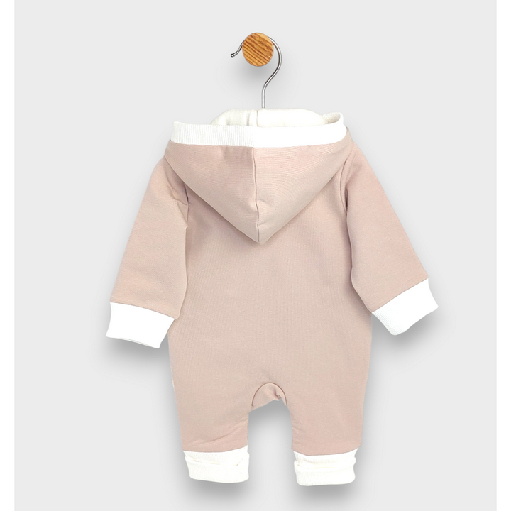 Rainy Бебешки гащеризон с качулка Мече с лапички 56 - 80 см. крем