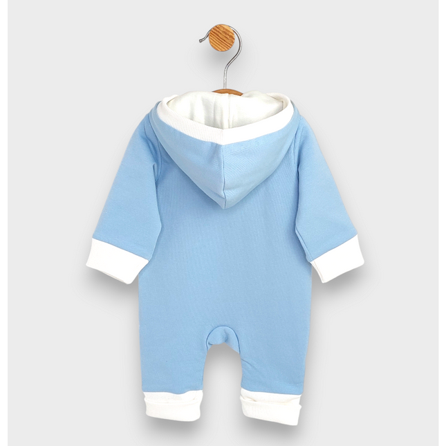 Rainy Бебешки гащеризон с качулка Мече с лапички 56 - 80 см. син