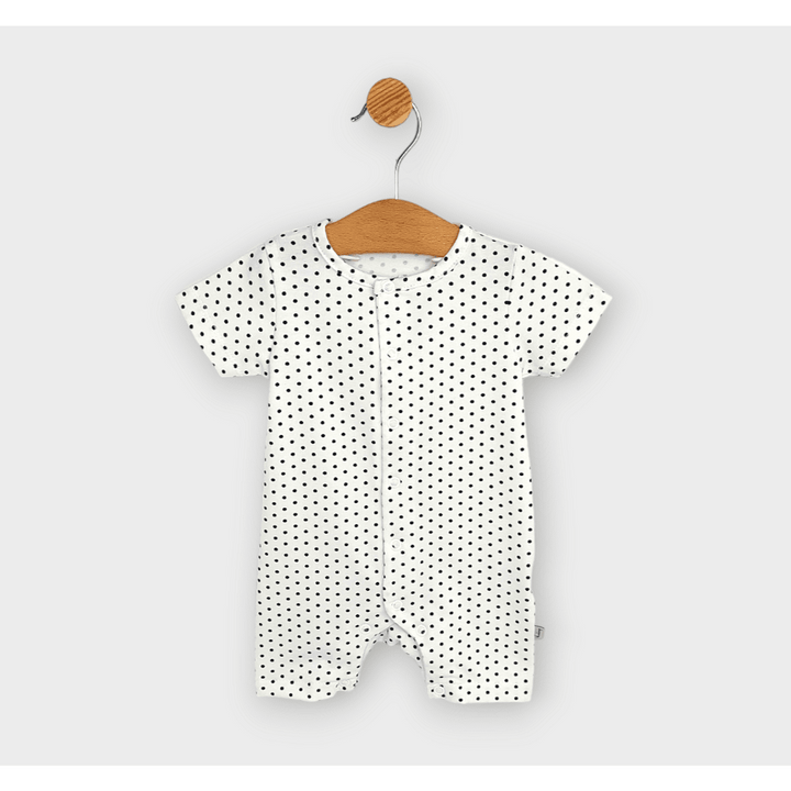 Rainy Бебешки гащеризон с къс ръкав 56-80см. Точки