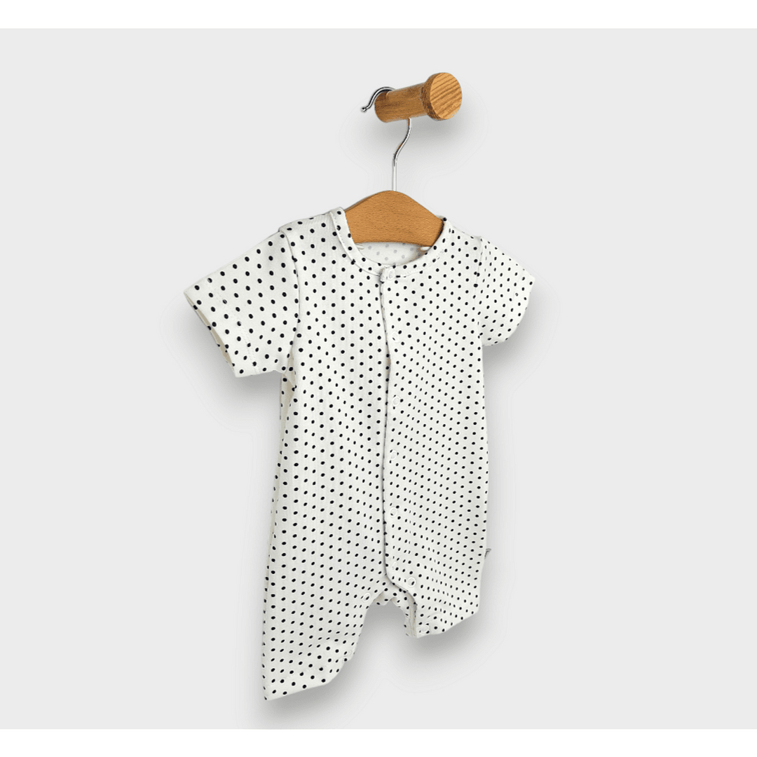 Rainy Бебешки гащеризон с къс ръкав 56-80см. Точки