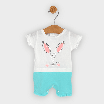 Rainy Бебешки гащеризон с къс ръкав Bunny 56-80см. резеда
