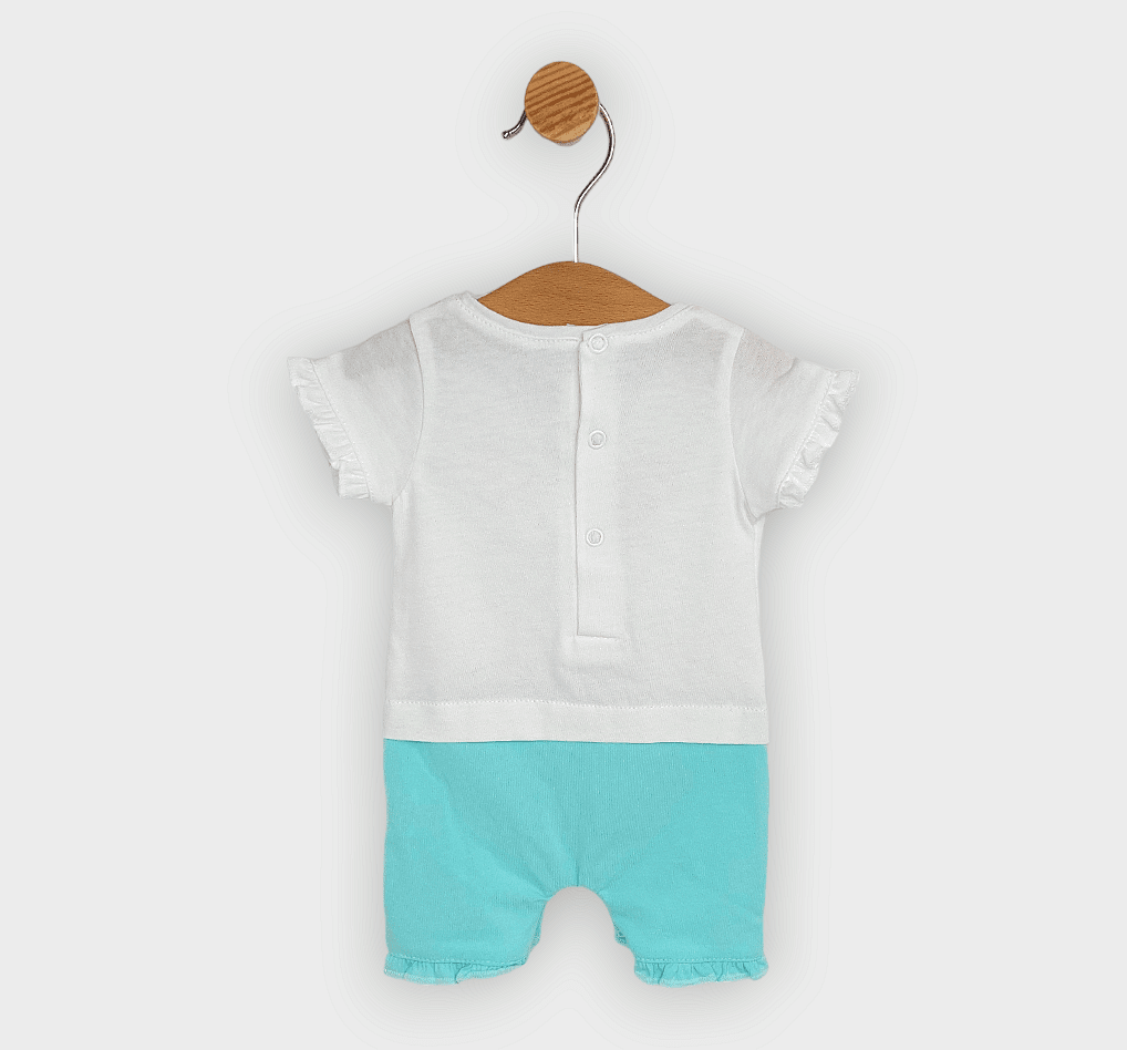 Rainy Бебешки гащеризон с къс ръкав Bunny 56-80см. резеда