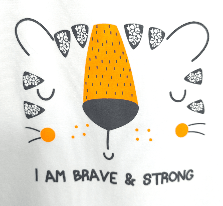 Rainy Бебешки гащеризон I am Strong 56-74см. бял