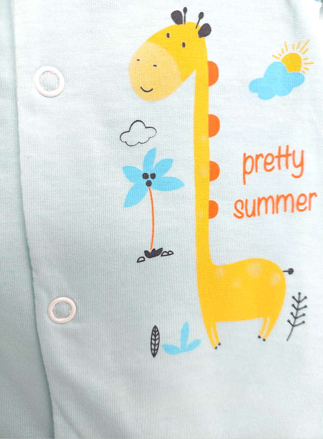 Rainy Бебешки гащеризон с къс ръкав Pretty Summer 56-74см. резеда