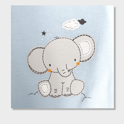 Rainy Бебешки гащеризон с ръкавички и пластрон 48 - 62см. Elephant