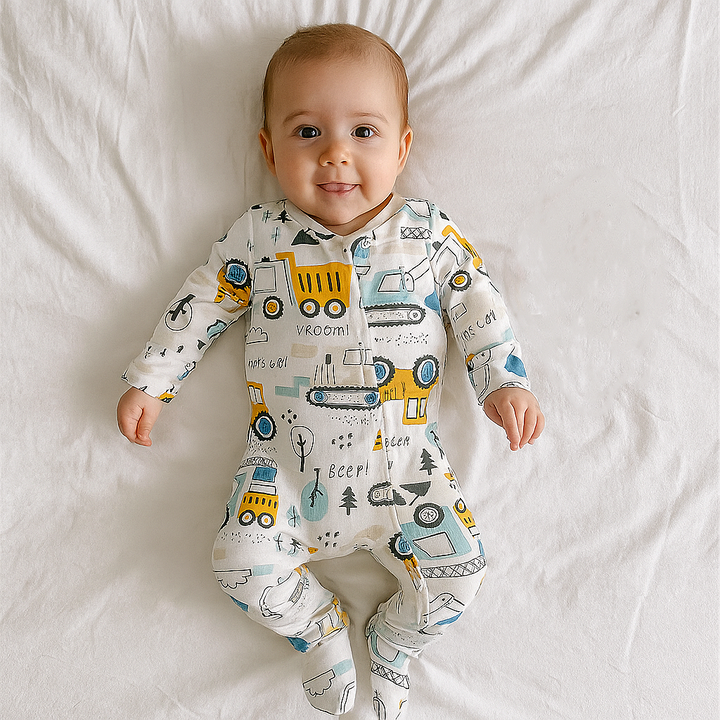 Rainy Бебешки гащеризон с ръкавички и чорапче 48 - 62 см. Багери