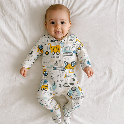 Rainy Бебешки гащеризон с ръкавички и чорапче 48 - 62 см. Багери