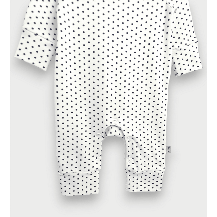 Rainy Бебешки гащеризон Точки/екрю с дълъг ръкав 56-86см.