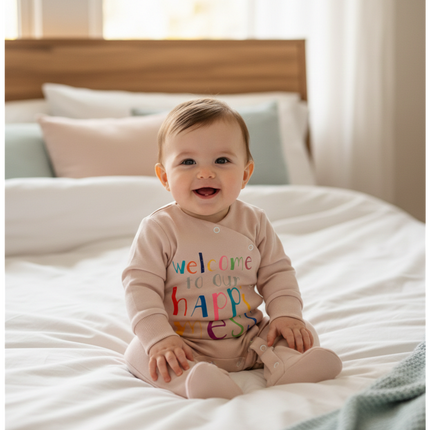 Rainy Бебешки гащеризон Welcome 56 - 74 см. крем