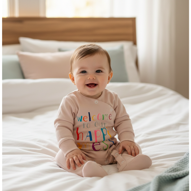 Rainy Бебешки гащеризон Welcome 56 - 74 см. крем