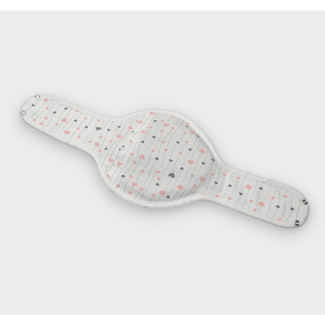 Rainy Бебешки колан против колики с Черешови костилки Розови и сиви сърца