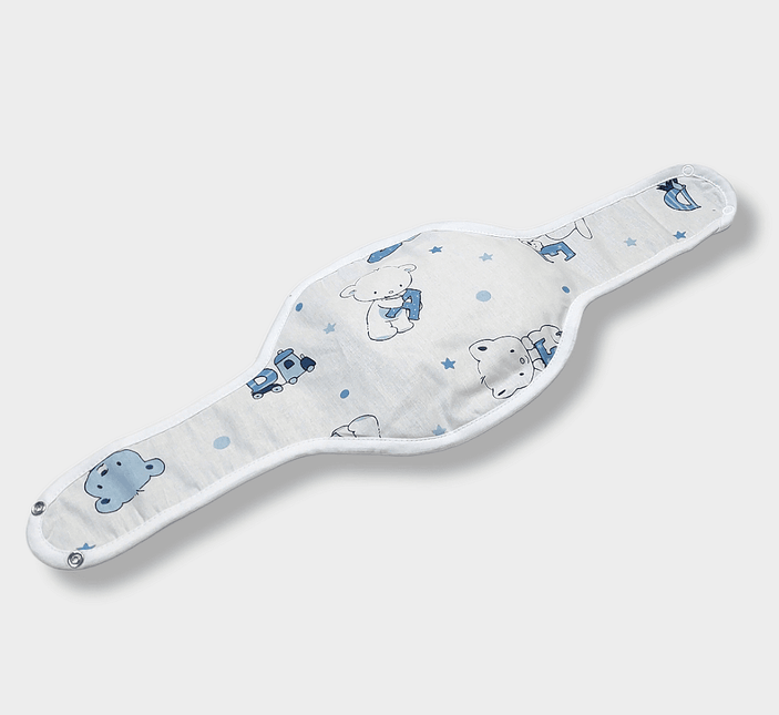 Rainy Бебешки колан против колики със Спелта Мече с букви син