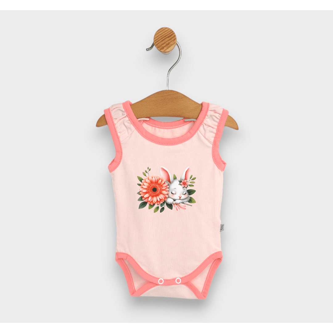 Rainy Бебешки комплект 2 части Бяло зайче 56-74см.