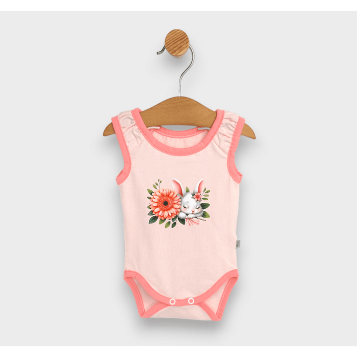 Rainy Бебешки комплект 2 части Бяло зайче 56-74см.