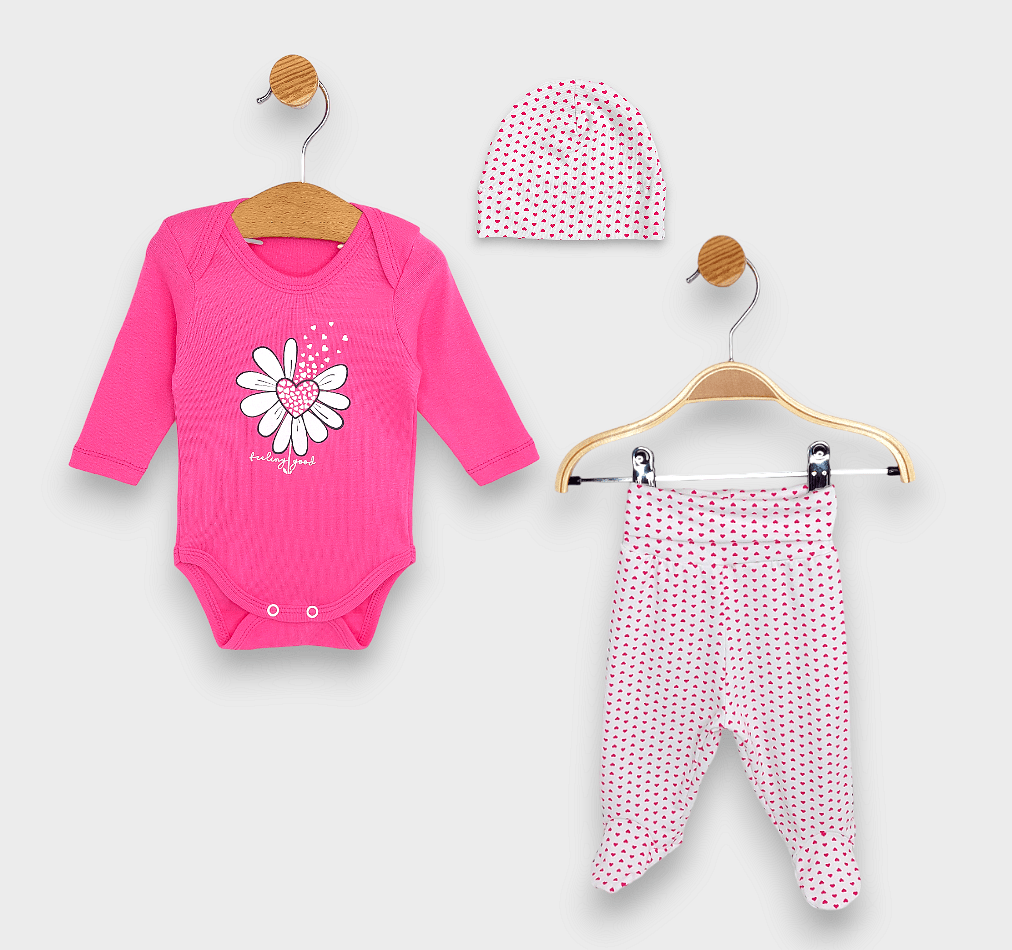 Rainy Бебешки комплект 3 части Маргаритка 48-68 см.