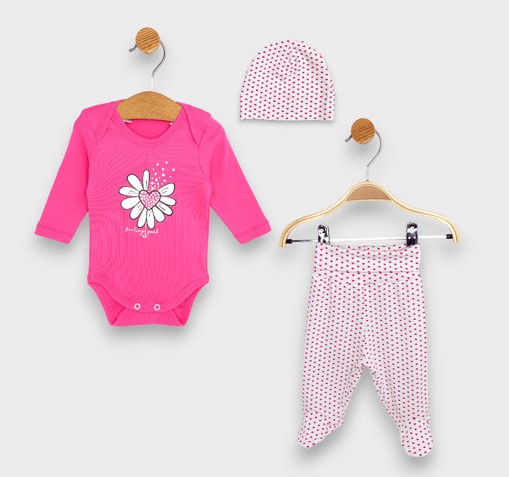 Rainy Бебешки комплект 3 части Маргаритка 48-68 см.