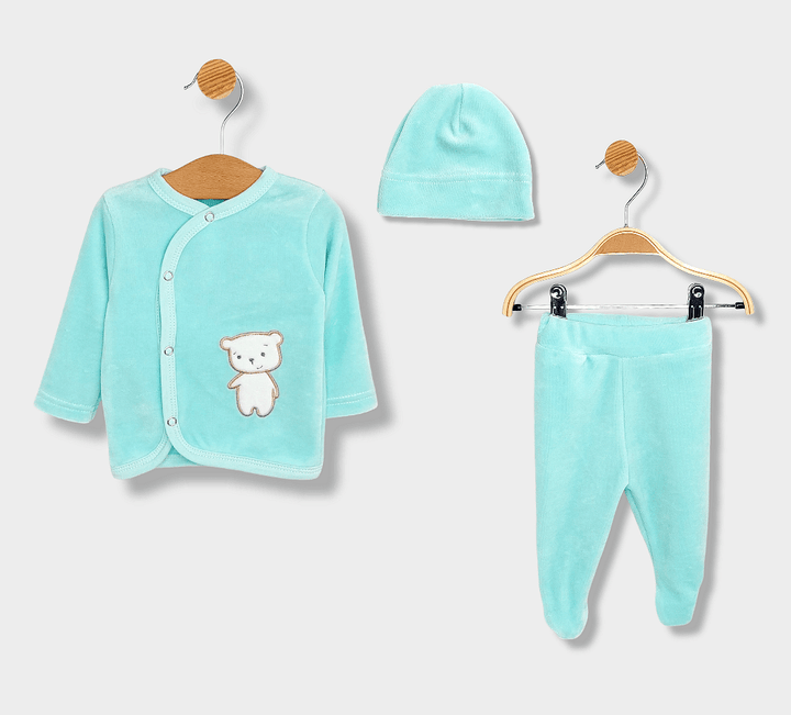 Rainy Бебешки комплект 3 части Little Bear 56-62 см. резеда