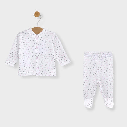 Rainy Бебешки комплект 2 части Сърчица 48-62 см. за момиче