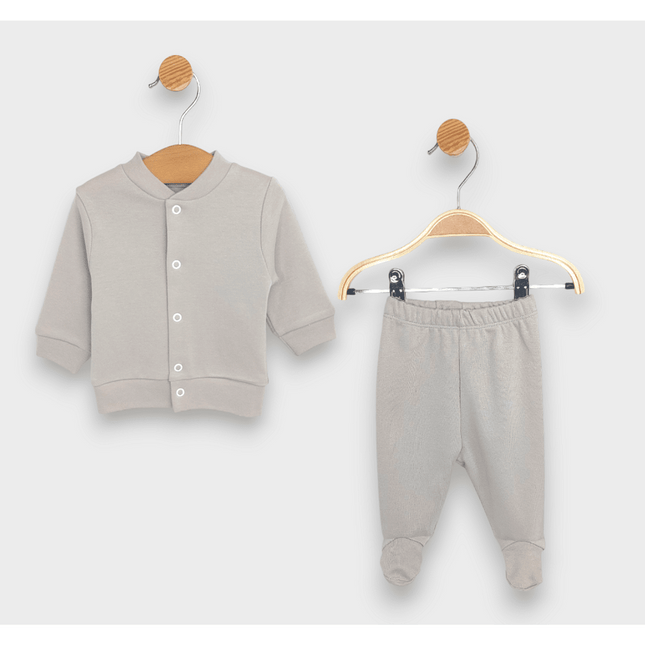 Rainy Бебешки комплект 2 части Жилетка с ританка 48-68 см. топло какао