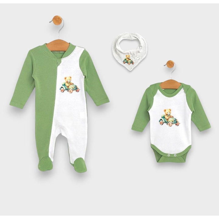 Rainy Бебешки комплект 3 части 56-68 см. Мече в кола