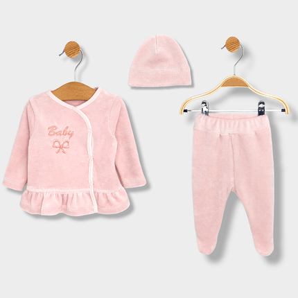 Rainy Бебешки комплект 3 части Baby 56-62 см. розов