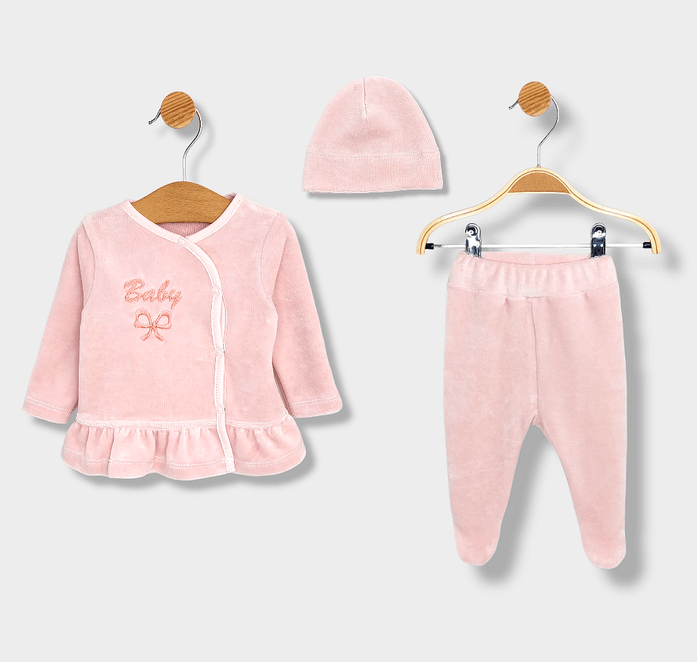 Rainy Бебешки комплект 3 части Baby 56-62 см. розов