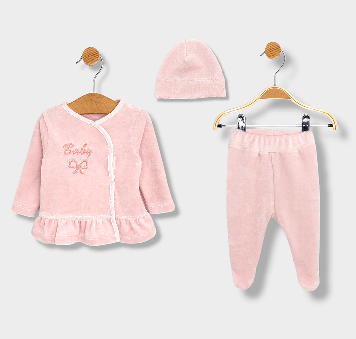 Rainy Бебешки комплект 3 части Baby 56-62 см. розов